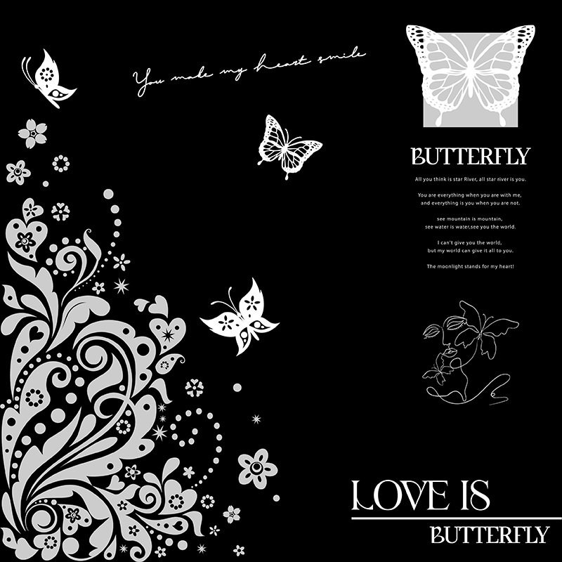 Flores fábrica de fiesta al por mayor nuevos productos transfronterizos mariposa hueca flor florista embalaje de papel impermeable material de embalaje ramo