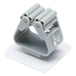 Mop hook rack punch-free wall-mounted bathroom mop storage rack adhesive strong fixed buckle broom clip