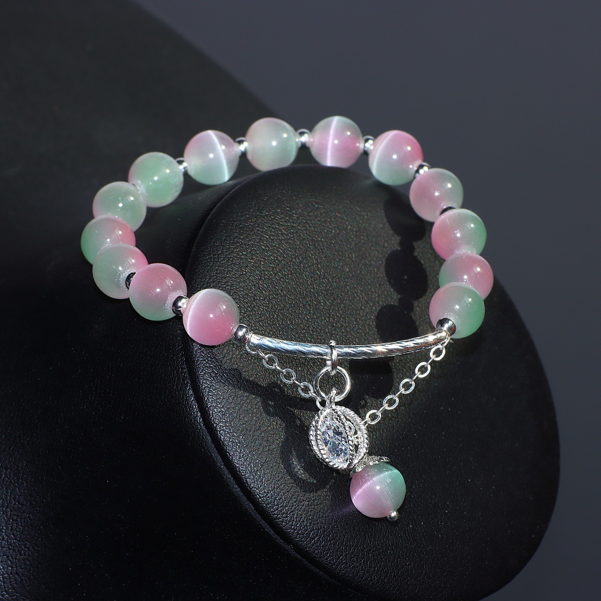 Nouveau Bracelet en pierre œil de chat, Bracelet du même Style pour Temple féminin, cadeau de Collection de bracelets de Style chinois populaire_voghion.com