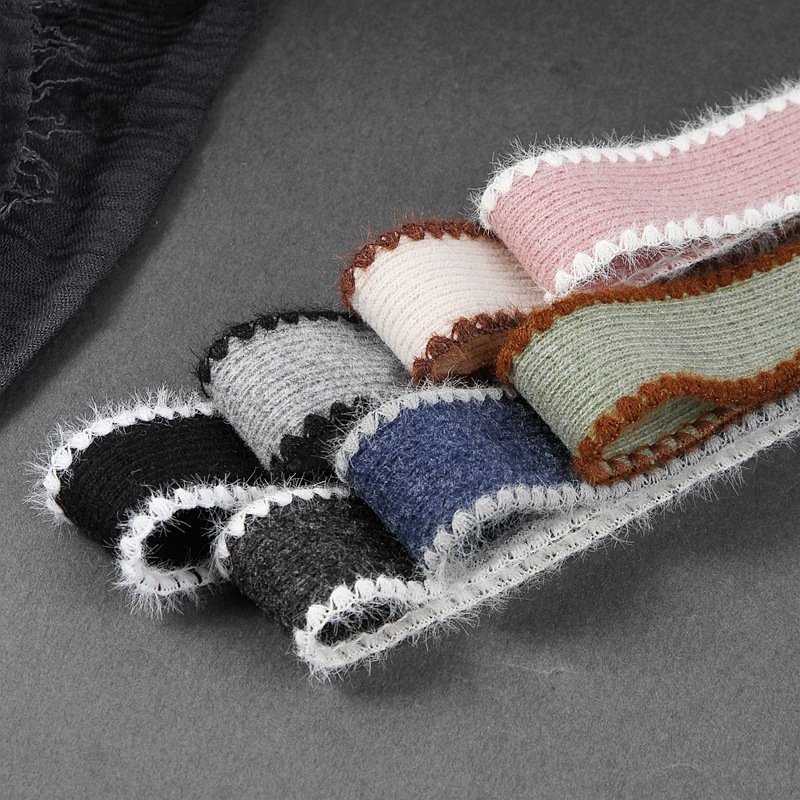 秋冬竖纹针织锁边植绒缎带diy蝴蝶结发饰家居布艺织带服装彩带