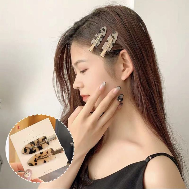 現物卸売り酢酸ヘアピン側前髪クリップ無痕ヘアピン女性夏ネット赤化粧アヒル口クリップ頭飾り|undefined