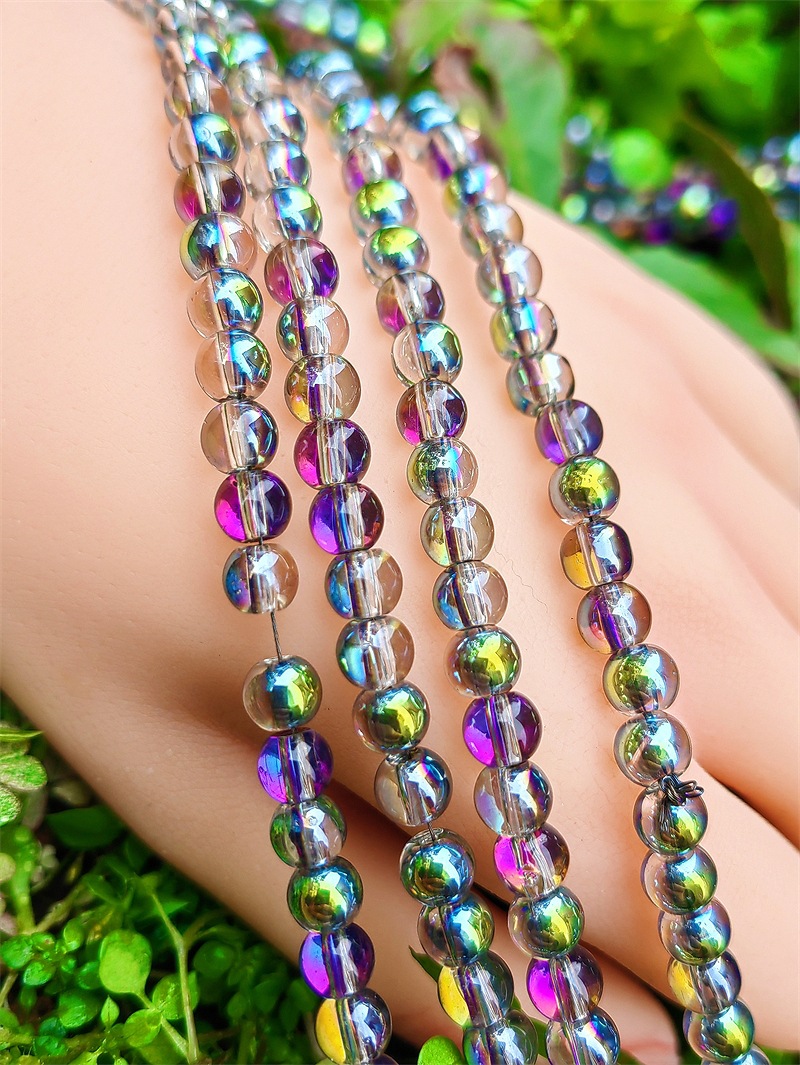 Cuentas redondas de cristal de color natural al por mayor de 3mm-10mm, cuentas sueltas hechas a mano por libra, accesorios para pulseras DIY, cuentas de vidrio. image 71