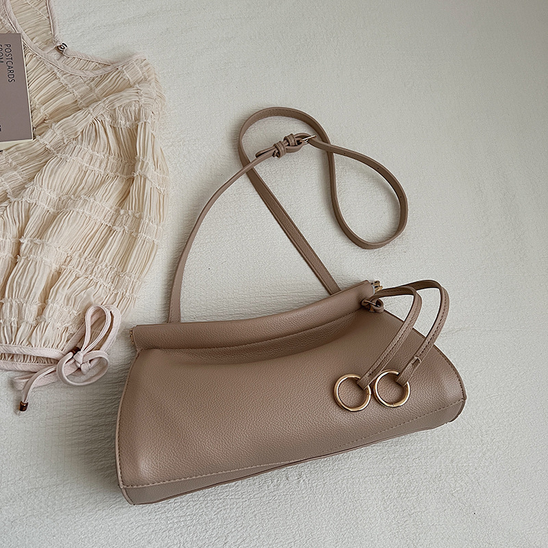 2026 New Arrival Underarm Bag Retro Baguette Purse Kiss-Lock Clasp Bag Fashion Minimalist Niche Shoulder Crossbody Bag - Thumbnail 8