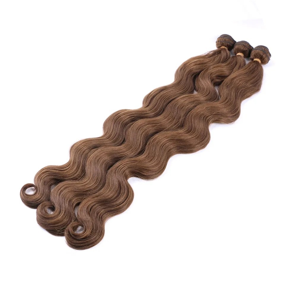 Hårforlængelser Kemisk fiber Højtemperatur silkestrikket hårforlængelse Parykker Big Wave Bodywave Parykker Hårskudsplet_voghion.com