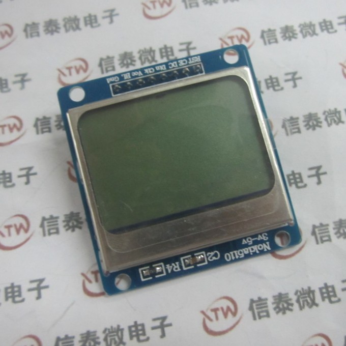 蓝色 单片机开发板用  5110屏 LCD液晶屏模块 兼容3310 LCD