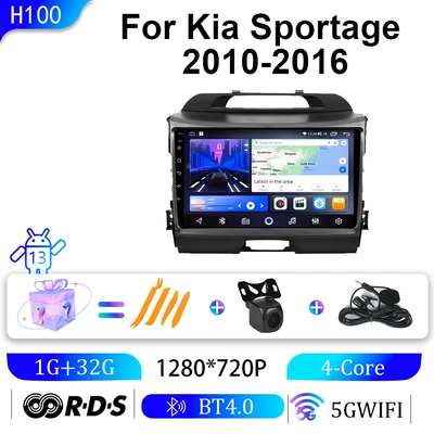 Suitable for 10-16 Model Kia Sportage Car with Carplay Android Large Screen Dvd Navigator Gps Navigation All-In-One Device (DVD Navigation) - wifi-1g32g-9inch