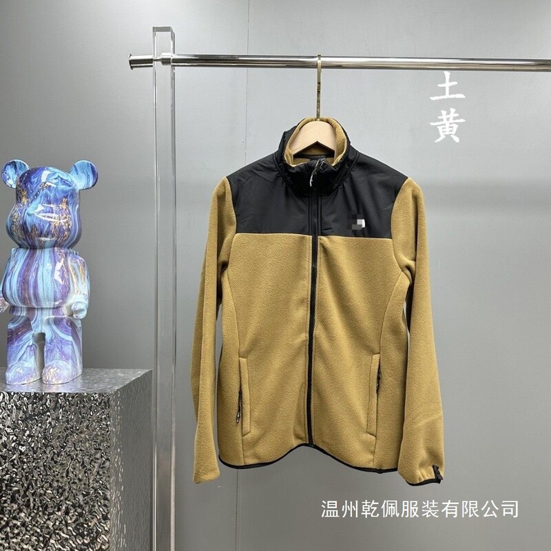 North Face fleece jacket, unisex, with a stand-up collar, embroidered logo, casual style, loose fit, and available for wholesale North Face fleece jacket, unisex, with a stand-up collar, embroidered logo, casual style, loose fit, and available for wholesale
