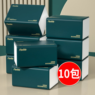 10 packs of paper-drawing household toilet paper logs flexible facial tissue paper whole carton batch of toilet paper affordable paper towel support generation