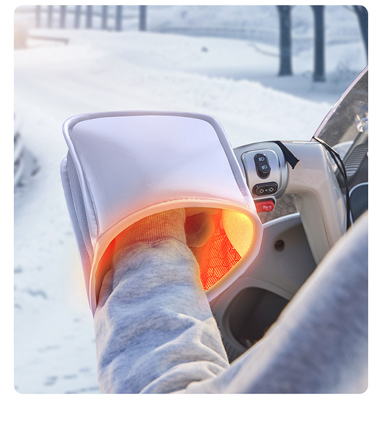 Electric Vehicle Windproof Cover with Fleece Lining, Thickened Cape-Style Motorcycle Waterproof Cover, Universal for All Seasons, Waterproof Membrane, Full Coverage for Winter