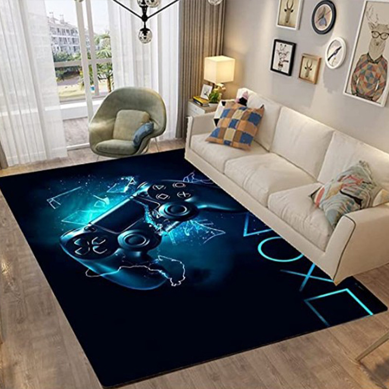 Transfronterizo de dibujos animados cyberpunk alfombra videojuego dormitorio alfombra sala de juego Sala creativa e-sports alfombra de piso