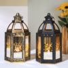 LED hand -lantern lantern small oil lamp LED candlelight Middle East Festival Candid Candle Typhoon Light Crafts Swing