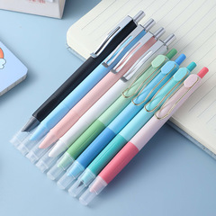 New push-button pen, high-looking candy color pen, replaceable ink bag, push-type for students to practice calligraphy