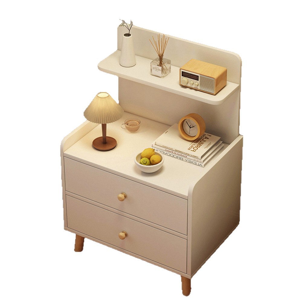 Mesa de cabezal de cama pequeña y simple, gabinete de almacenamiento de la cama del dormitorio doméstico moderno, estante de almacenamiento de alquiler creativo