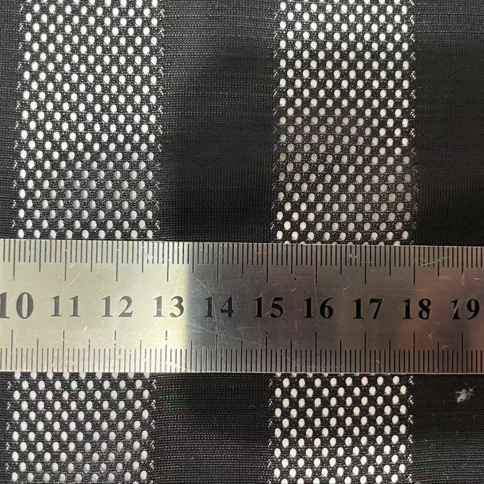 中条格网 无弹竖条条纹网印花底布服装辅料