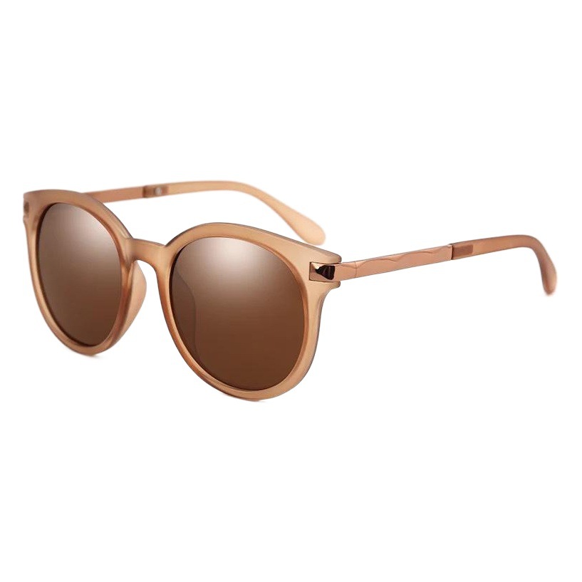 Nuevo estilo coreano de moda retro gafas de sol marrón jalea té UV a prueba de gafas de sol para mujeres 9808