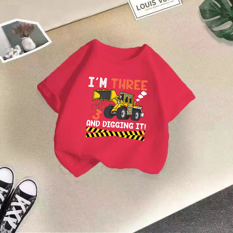 Cotton, Cotton Fabric Type Short Top Length Simple Style Cartoon Cotton Cotton T-shirts & Shirts