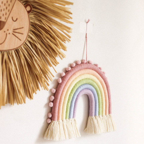 ins Nordic style woven colorful tapestry rainbow wall hanging children's room decoration wall hanging home decoration
