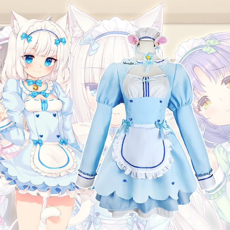 Костюм Cat Girl Paradise «горничная» с ушками, ободок-ушки, размеры XS–XXXL