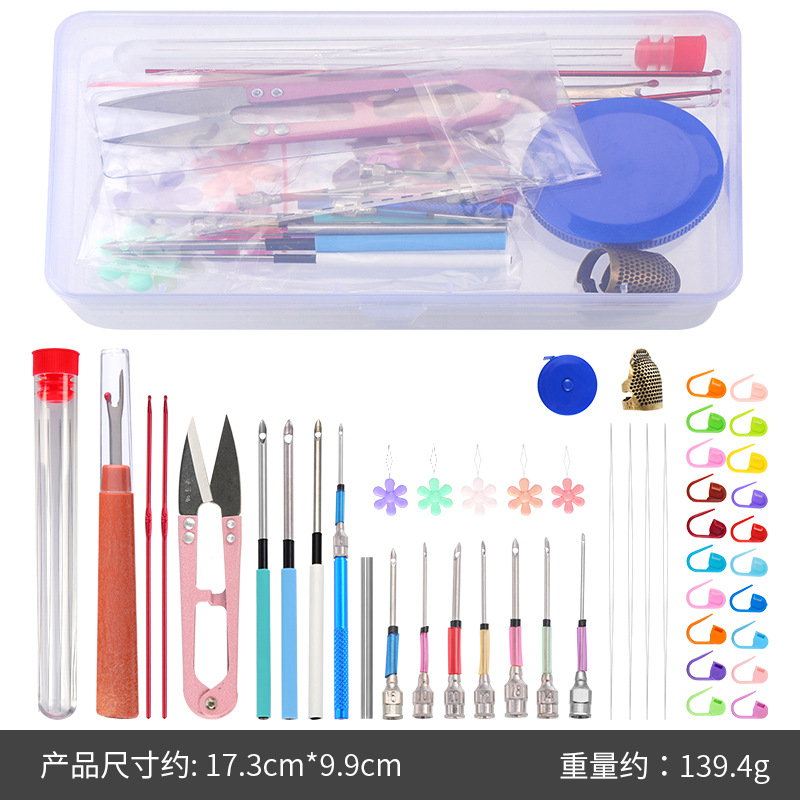 Herramienta de bordado con agujas intercambiables para punteado y estampado de flores