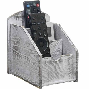 Modern Simple Desk Storage Wooden Box 3-Compartment Office Appliance Storage Remote Control Storage Box