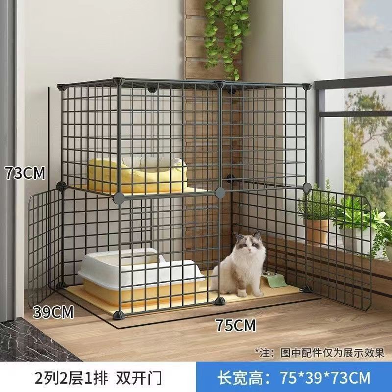 더블 도어 고양이 쓰레기 교체 편리한 블랙 2 열 2 층 1 열 플랫폼