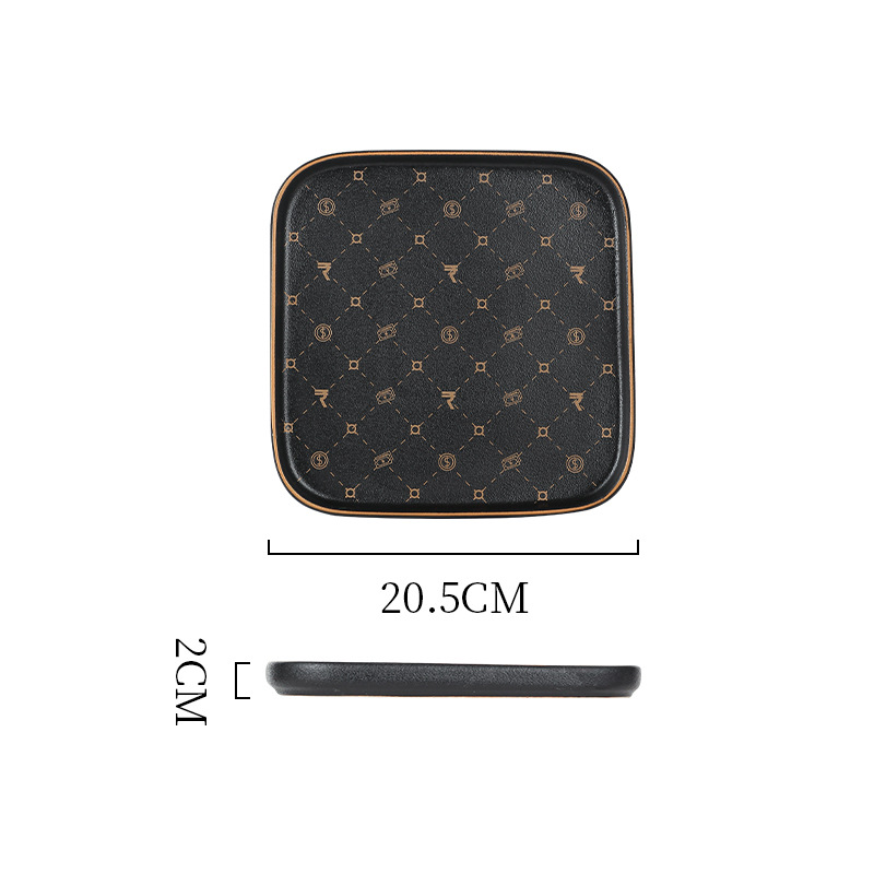 8-inch square plate-Type B