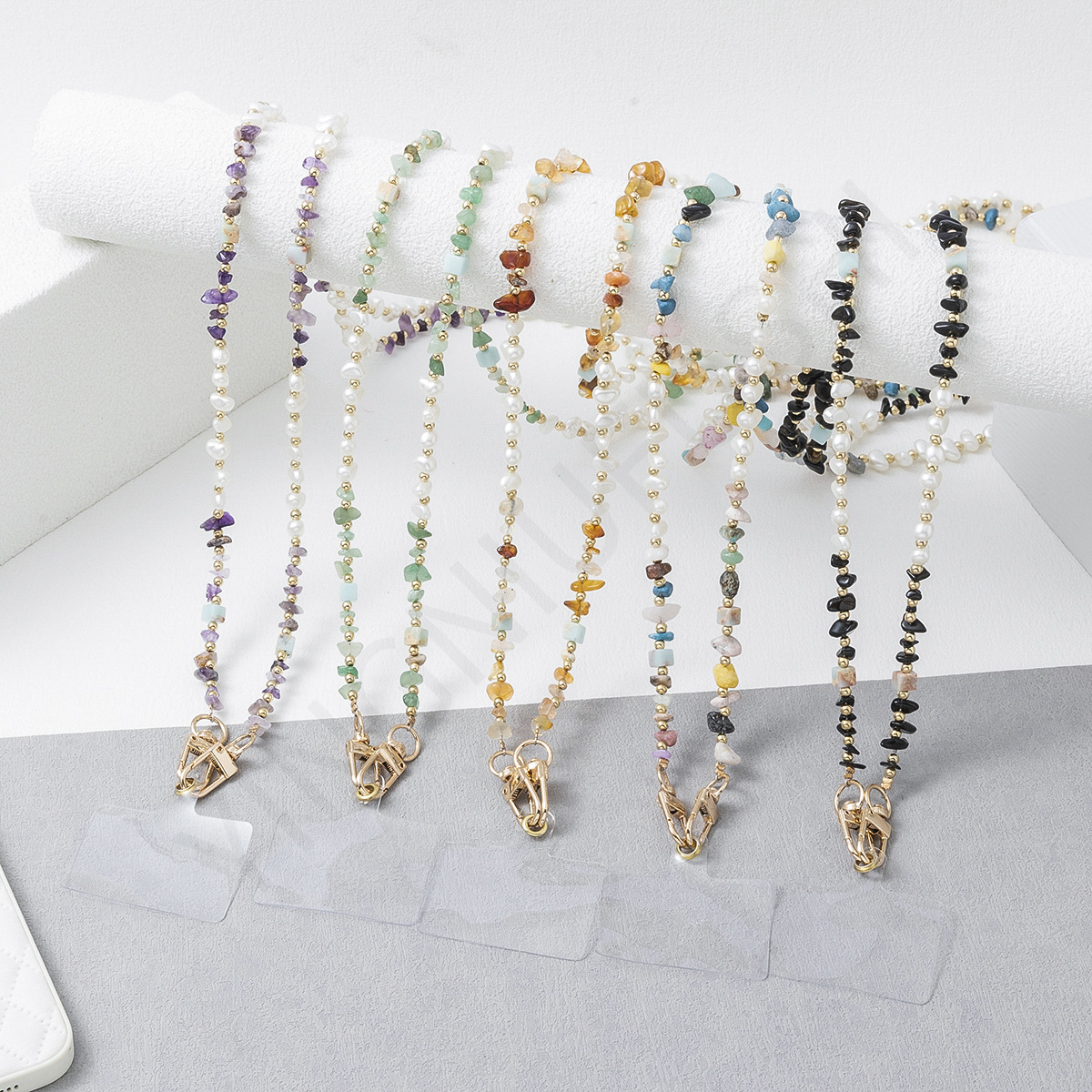 South Korea New Macaroon Candy Color Jelly Color Beaded Beaded Necklace Sweet Cute Girl Style All-match Necklace
