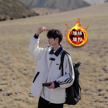 男女同款2025年加绒加厚长袖衬衫痞帅通勤风舒适百搭抗寒透气款