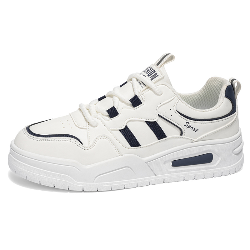 Zapatos de hombre primavera nuevos zapatos de skate casuales transpirables, zapatos casuales de altura baja, zapatos deportivos de suela gruesa para hombres.