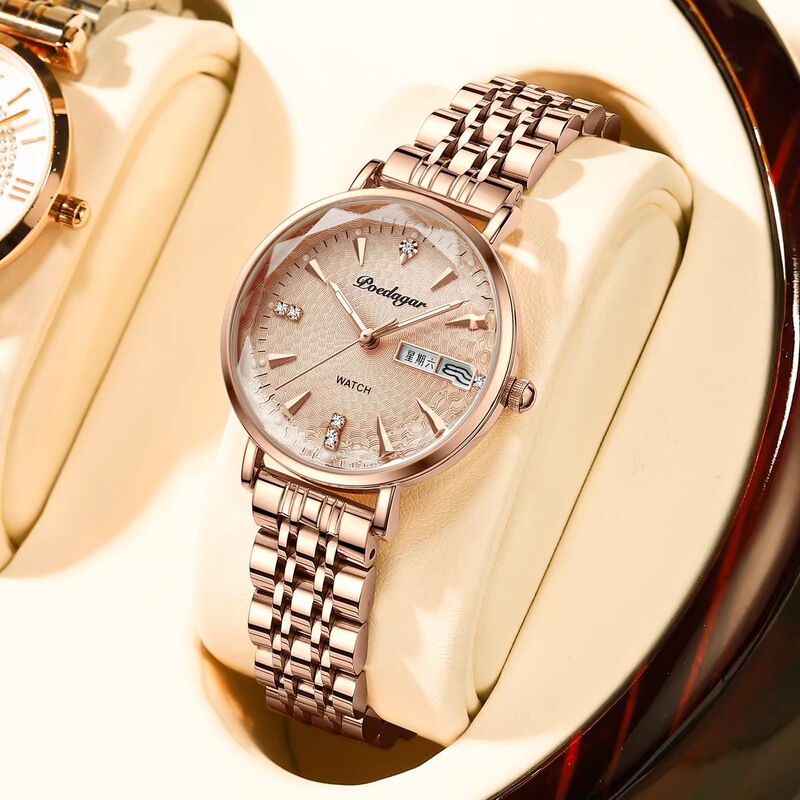 New Waterproof Luminous Women's Watch Female Calendar Student Simple Fully Automatic Mechanical Quartz Watch Chinese Valentine's Day Gift