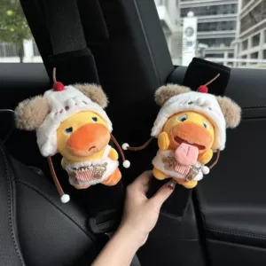 Capybara Lulu Avtomobil Təhlükəsizlik Kəməri Çiyin Yastığı, Boyun Gərginliyinə Qarşı Avtomobil Daxili Bəzək
