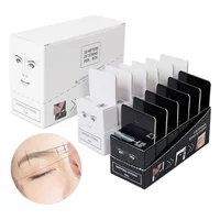 Линия татуировки Microblading линейка вспомогательная линия 6 шт с чернилами отметьте линию горизонтальную линию коробку линейку