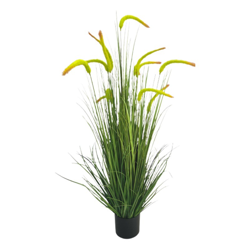 Artificial Reed artificial Reed hierba al por mayor falsa Planta Centro Comercial decoración del hogar cebolla Dogtail hierba artificial planta verde