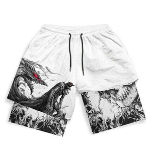 3D digital printing adult double-layer beach pants Amazon cross-border e-commerce hot supply fitness casual shorts