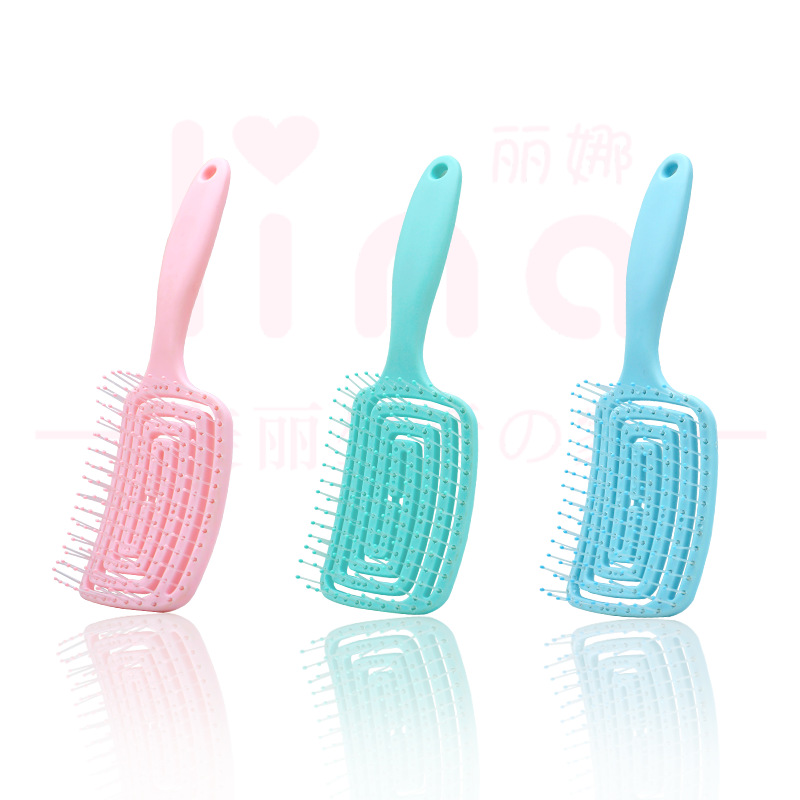 S3146 사각형 중공 빗 (혼합 컬러 태그)