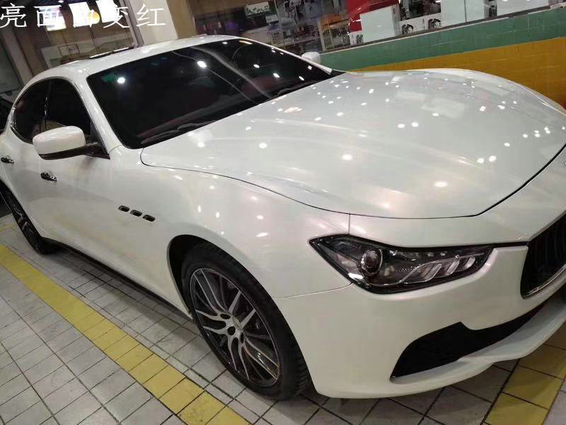 Car body color change film ceramic white chameleon bright white gradient gold red purple blue matte full car film