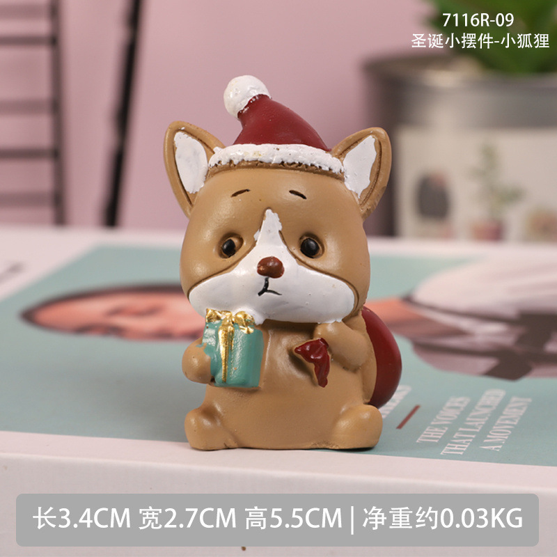 Christmas Small Ornaments Kindergarten Small Gifts Children's Cute Resin Decorations Gift Desktop Mini Christmas Tree