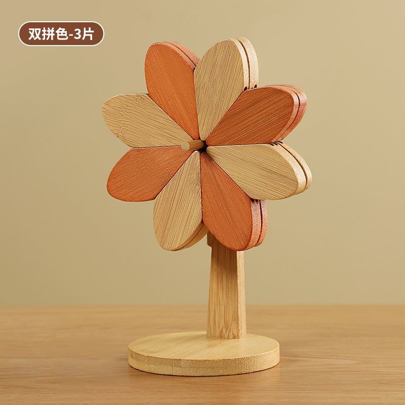 Molino de viento creativo transfronterizo almohadilla de aislamiento térmico resistente a quemaduras decoración de mesa de comedor doméstica alta sensación taza al por mayor