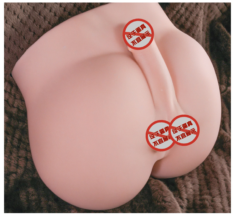 Male Masturbator with Realistic Butt Shape in Brown TPE, Manual Use — detail image 14