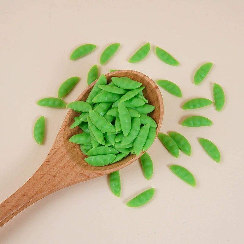 1.5cm моделирование мини-овощных стручков гороха миниатюрные продукты, играть растительные гарнира