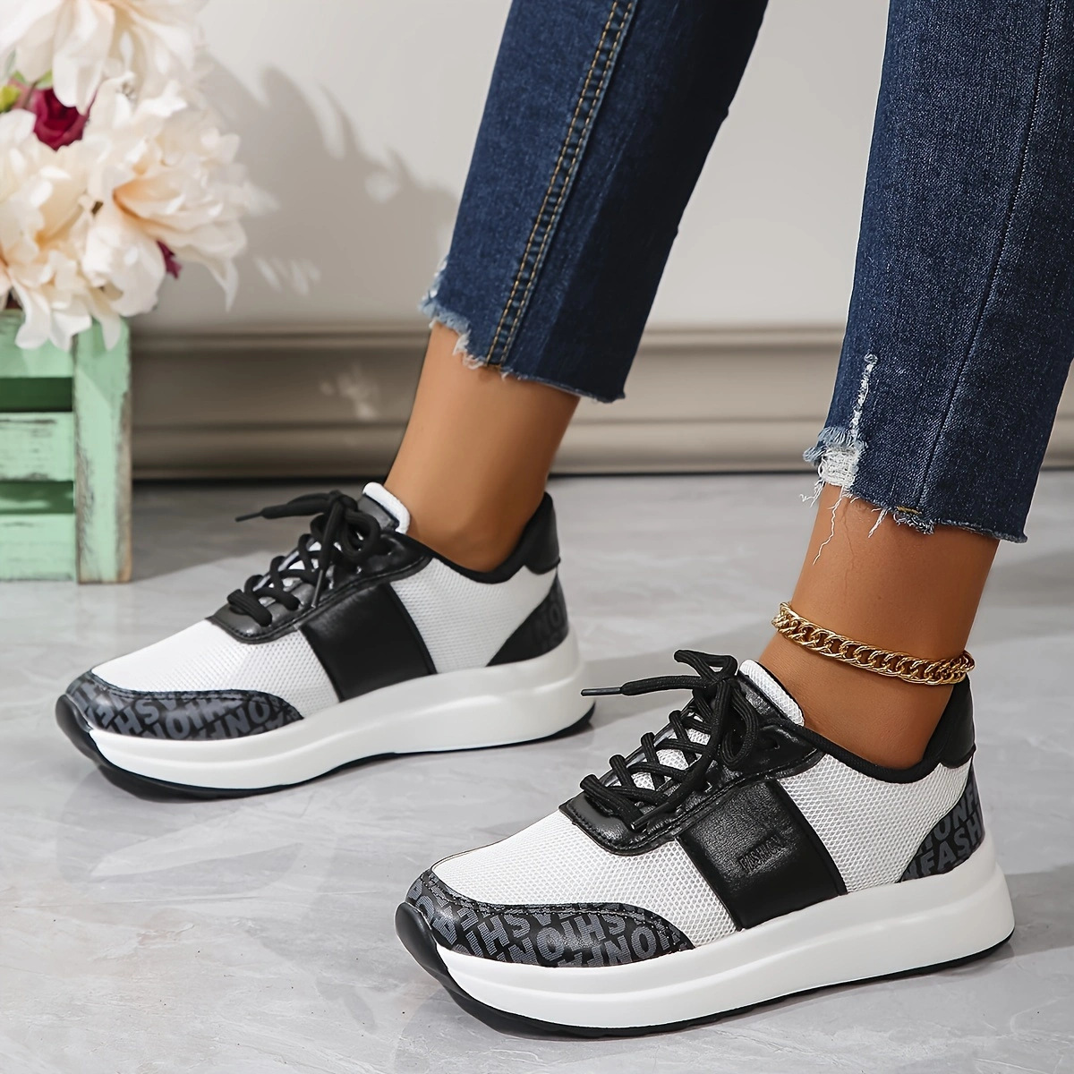 Women's Shoes Single shoes for women 2024 spring and autumn large size women's casual sports shoes with straps large size mesh polyurethane sole_voghion.com