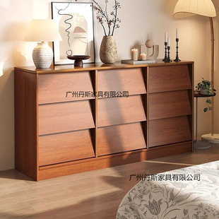 Solid Wood Chest of Drawers, Bedroom Bedside Storage Cabinet, Living Room Storage Cabinet, Wall Storage Cabinet, Nine-Drawer Cabinet, Small Side Cabinet