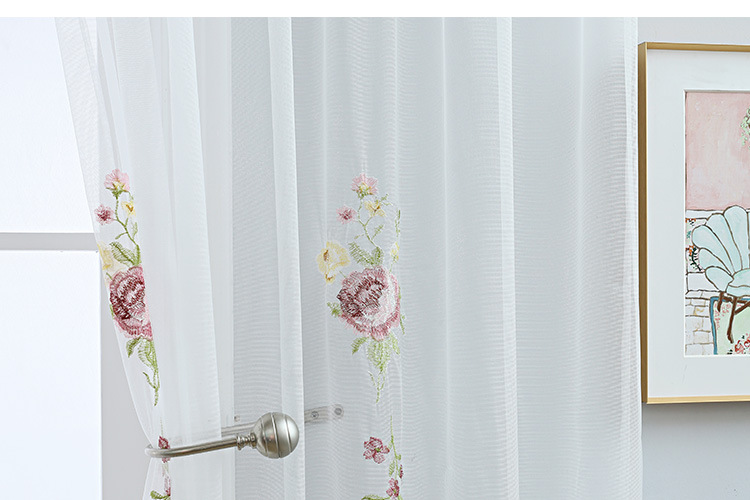 Fertiger amerikanischer bestickter Vorhang, halbverdunkelnd, für Wohnzimmer/Schlafzimmer/durch die Gardinenstange_voghion.com