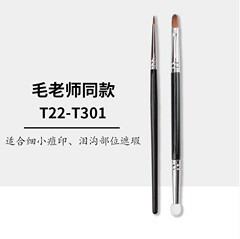毛先生と同じスタイルの両頭コンシーラーブラシ、スポンジヘッドとカバー付きリップブラシ 	 リップブラシ スポンジq ソフト丸頭 ファイバーヘア リップブラシ