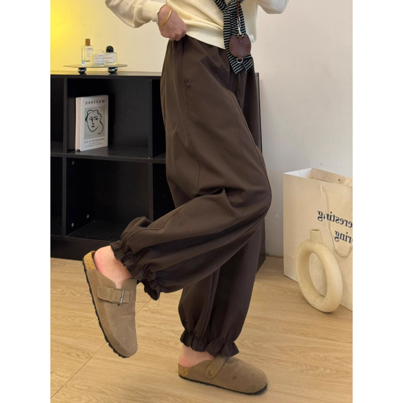 2025秋季新款九分花苞宽松阔腿裤女秋季新款高腰小个子休闲气球裤|undefined
