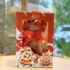 Red koi + lucky scarf + New Year gift bag
