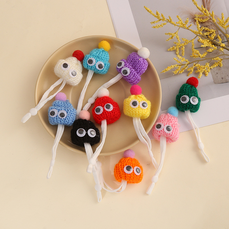 彩色毛线针织卡通针织糖果高弹 diy毛球配件可爱服饰辅料厂家批发