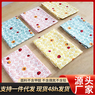 Fabric Napkin Tablecloth Japanese Style Fresh Style Printed Tea Towel Cover Towel Gourmet Background Tablecloth