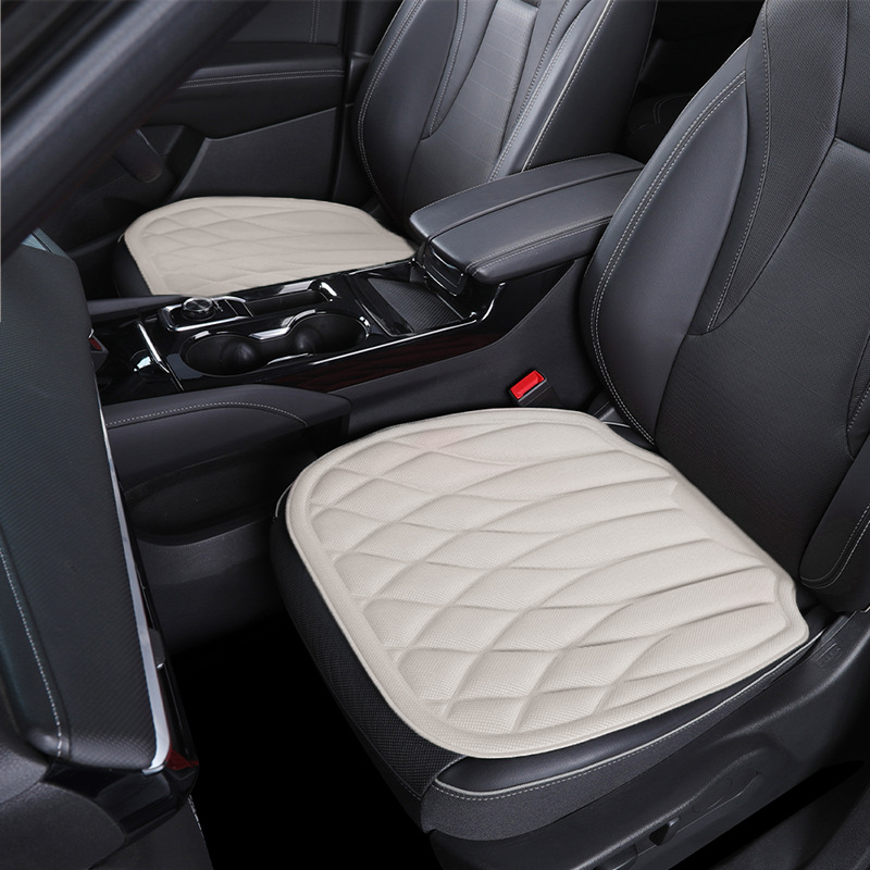 Car seat cushion made of seaweed fiber, breathable and heat-pressed for all seasons, one-piece molded latex, universal non-slip seat cushion three-piece set