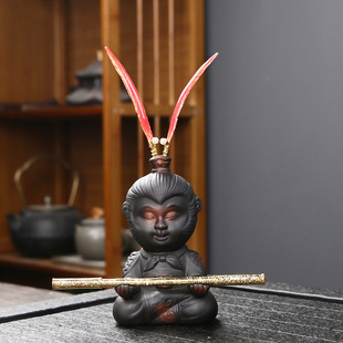 Monkey King Tea Pet Ornaments Boutique Can Raise Zen Pigsy Purple Pottery Tea Play Tea Table Tea Table Decorative Tea Set Accessories